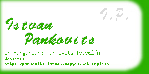 istvan pankovits business card